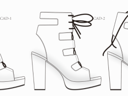 AI的女凉鞋设计线稿图