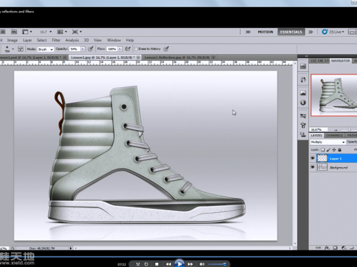 Photoshop鞋类工业设计训练视频教程